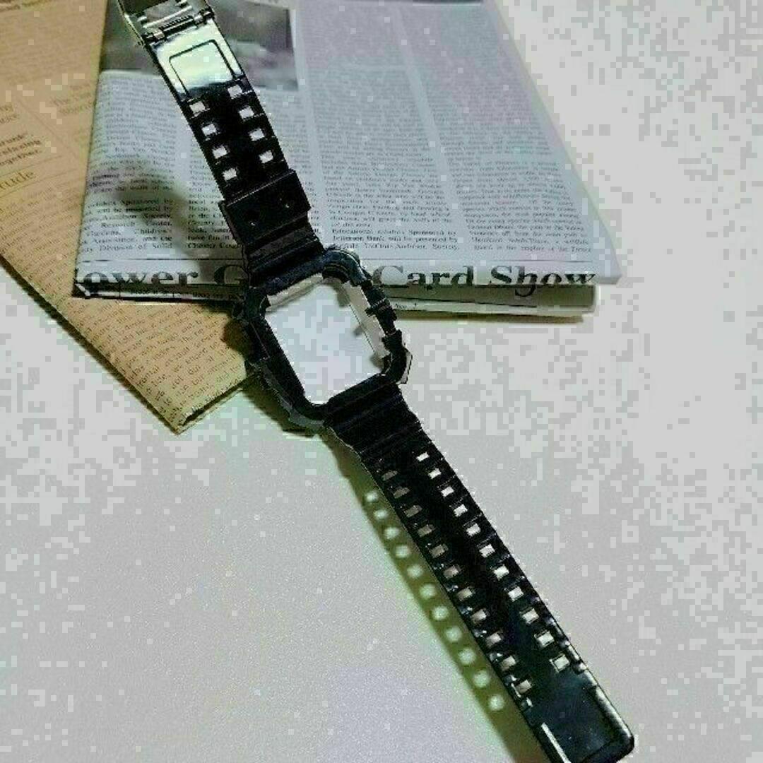 Apple Watch バンド　42/44/45mm　黒　ベルト　新品 メンズの時計(ラバーベルト)の商品写真