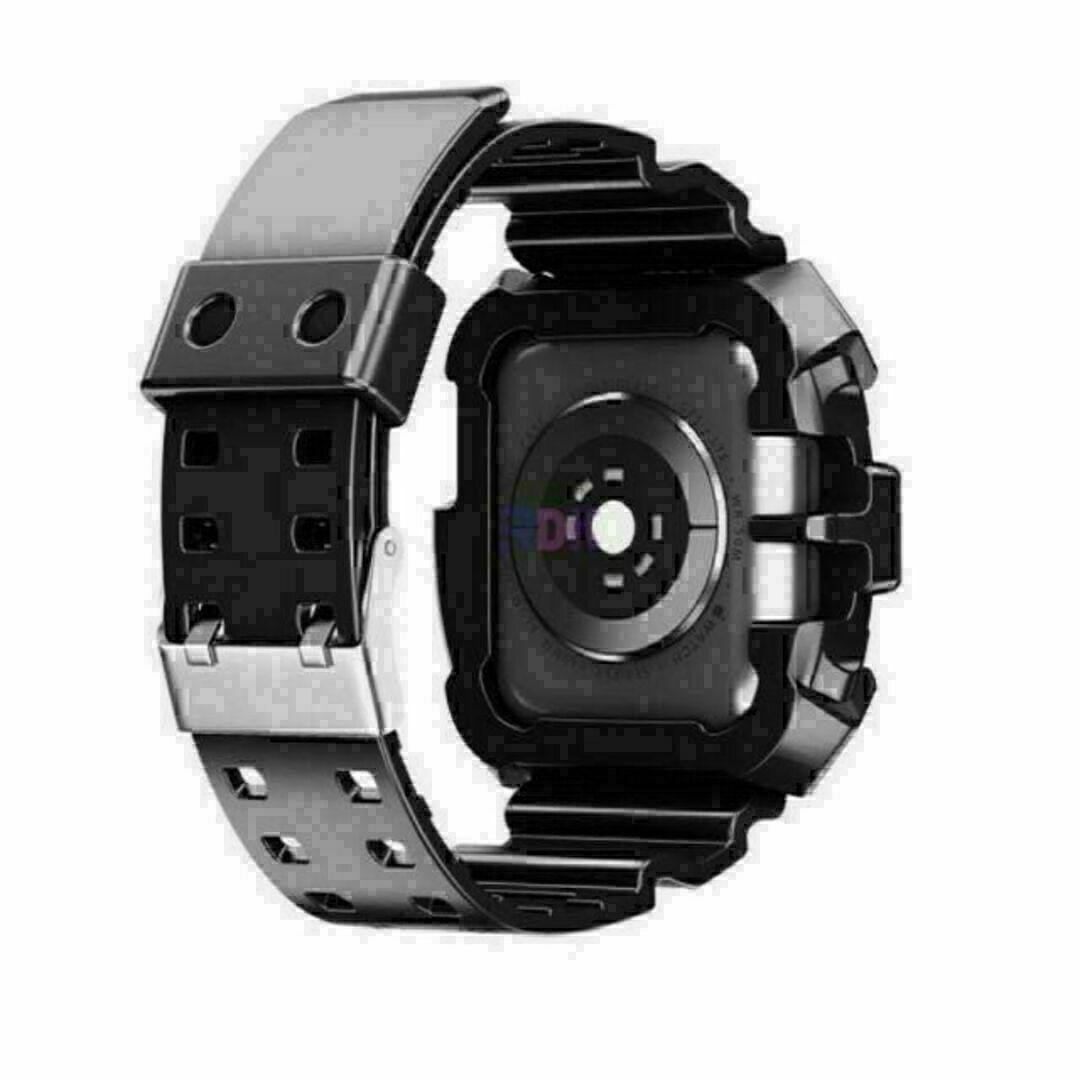 新品　Apple Watch バンド　38/40/41mm　黒　ベルト メンズの時計(ラバーベルト)の商品写真