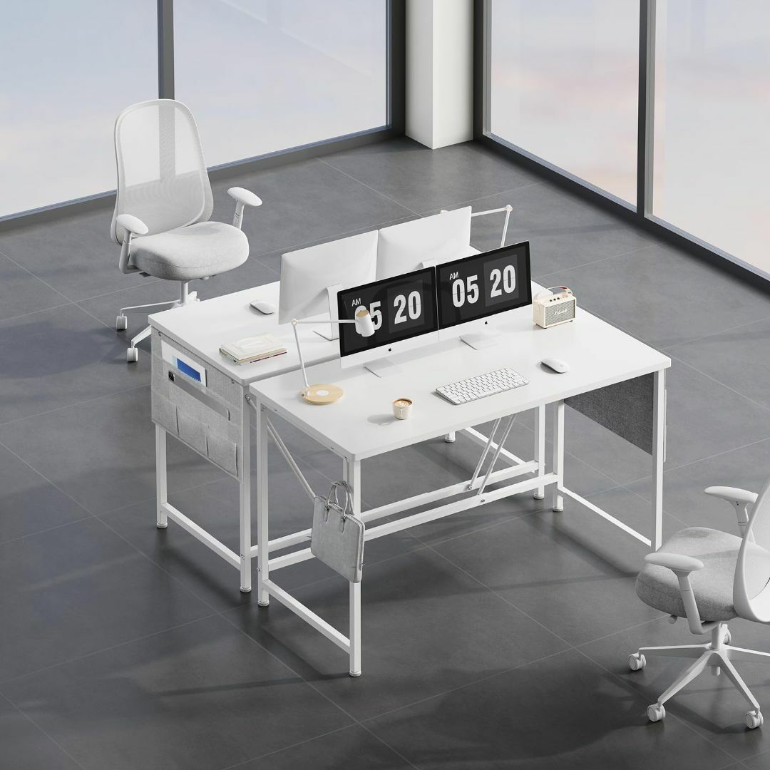 【色: 白い】YeTom 机 デスク パソコンデスク pcデスク 幅120*奥行 インテリア/住まい/日用品のオフィス家具(オフィス/パソコンデスク)の商品写真