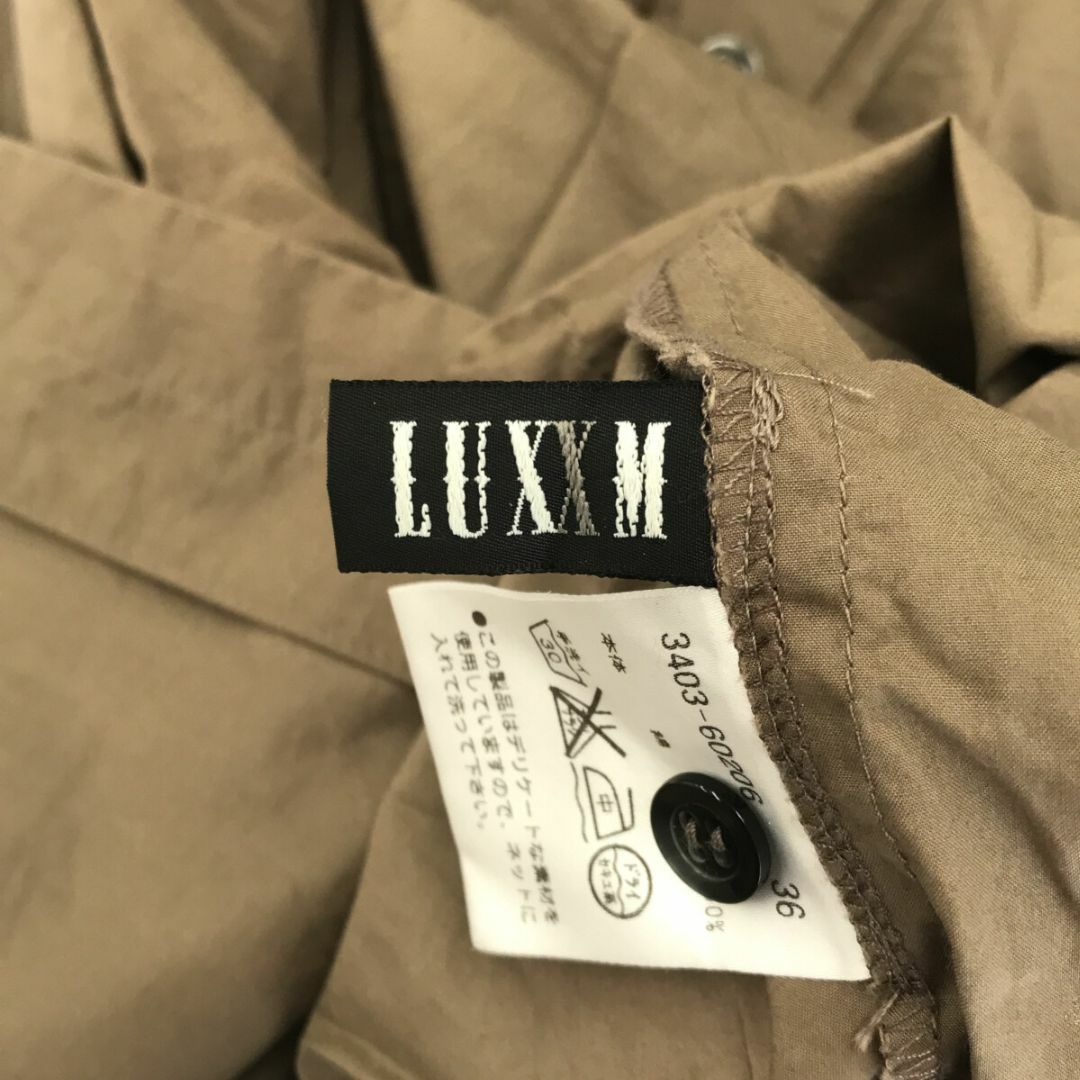 LUXXM ラグエム トップス シャツ シンプル 長袖 レディース カーキ レディースのトップス(シャツ/ブラウス(長袖/七分))の商品写真