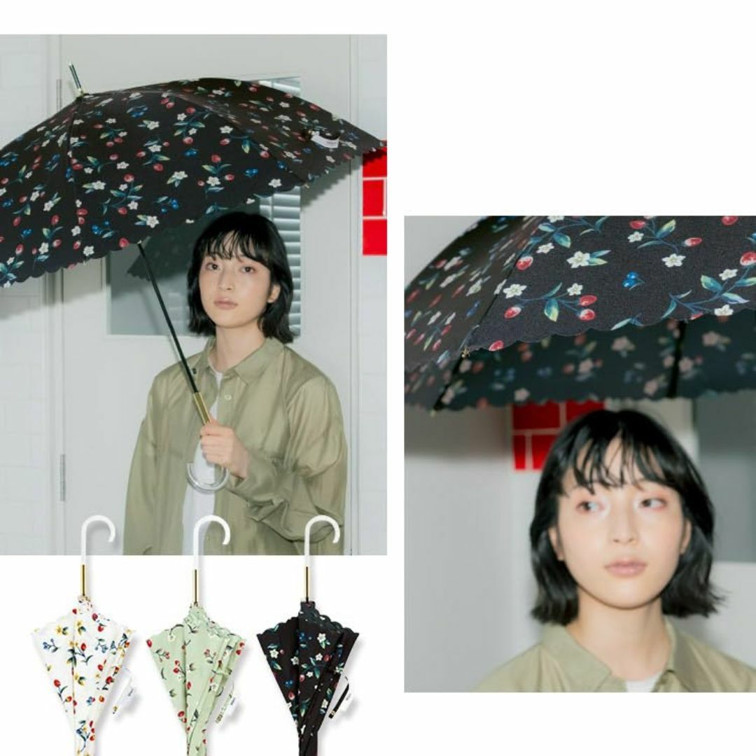 【色: オフ】【2024】Wpc. 雨傘 長傘 ストロベリーガーデン オフ 晴雨 レディースのファッション小物(その他)の商品写真