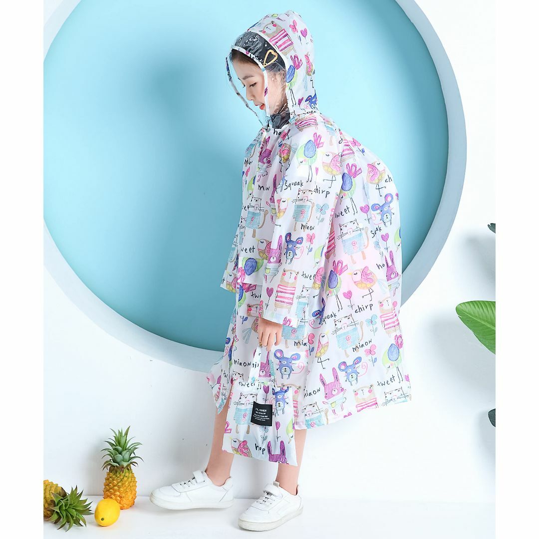 レインコート ランドセル 男の子 女の子 キッズレインウェア レインポンチョ 雨 キッズ/ベビー/マタニティのベビー服(~85cm)(その他)の商品写真