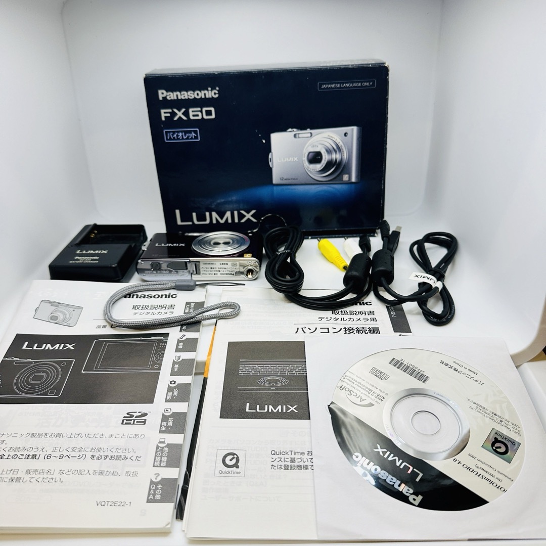 Panasonic(パナソニック)の【美品】パナソニック LUMIX DMC-FX60 1200万画素 バイオレット スマホ/家電/カメラのカメラ(コンパクトデジタルカメラ)の商品写真