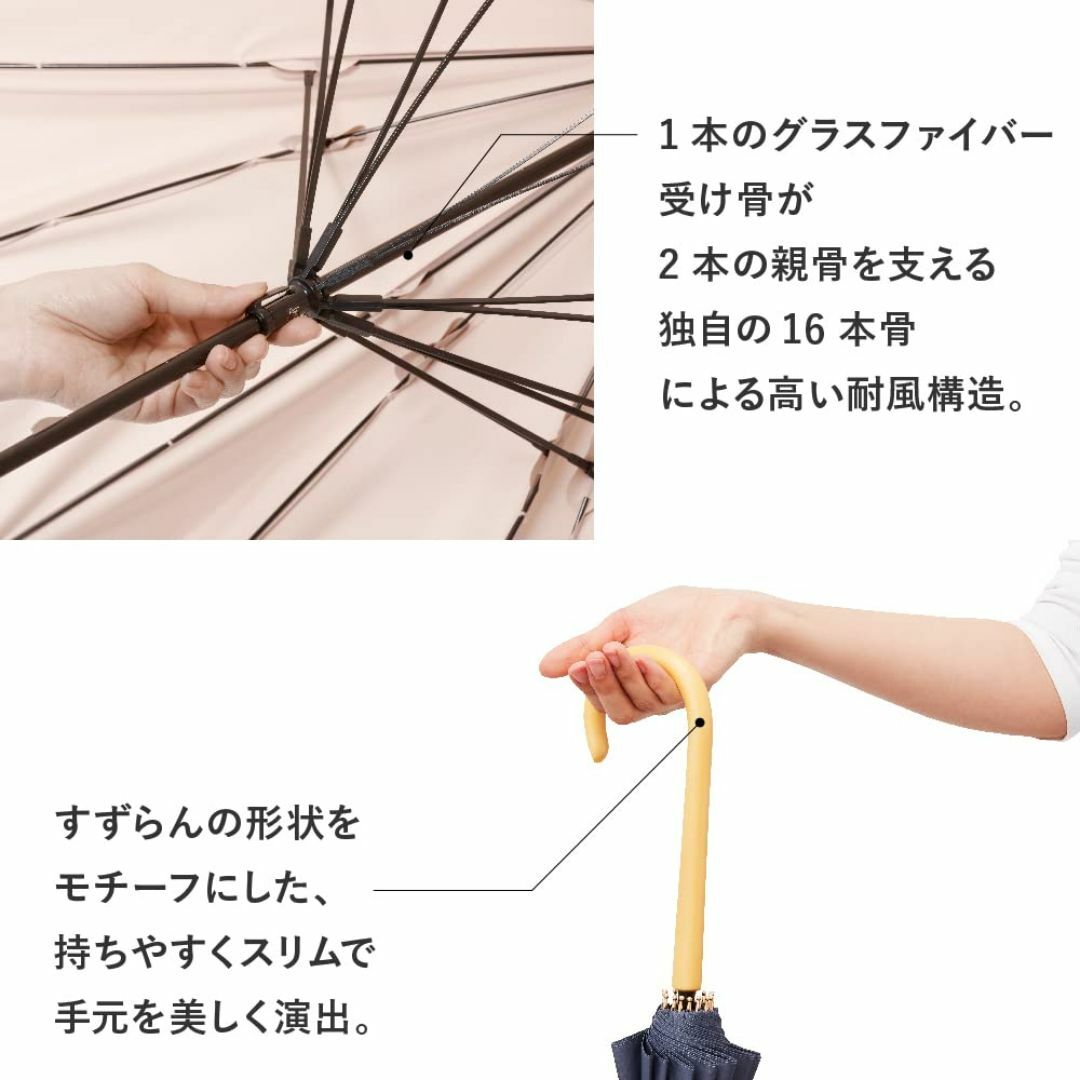 【色: グレイッシュピンク】Waterfront 長傘 雨傘 umbulatio レディースのファッション小物(その他)の商品写真