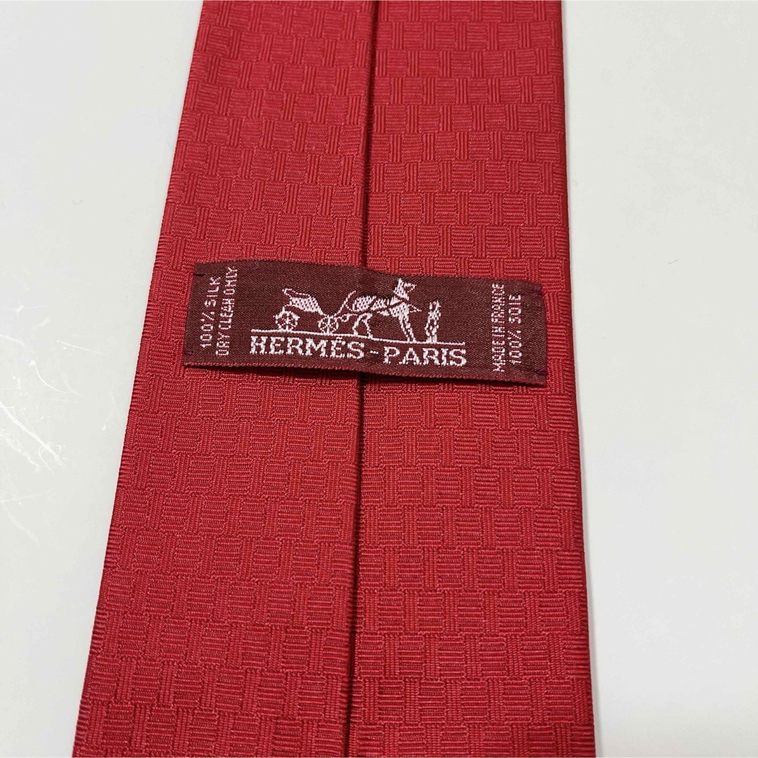 Hermes(エルメス)の美品 エルメス ネクタイ ハイブランド H柄 ファソネ ワンポイントロゴ 光沢 メンズのファッション小物(ネクタイ)の商品写真