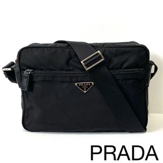 プラダ(PRADA)の【美品〜良品】プラダ　ショルダーバッグ　カメラバッグ　ナイロン×レザー　黒(ショルダーバッグ)