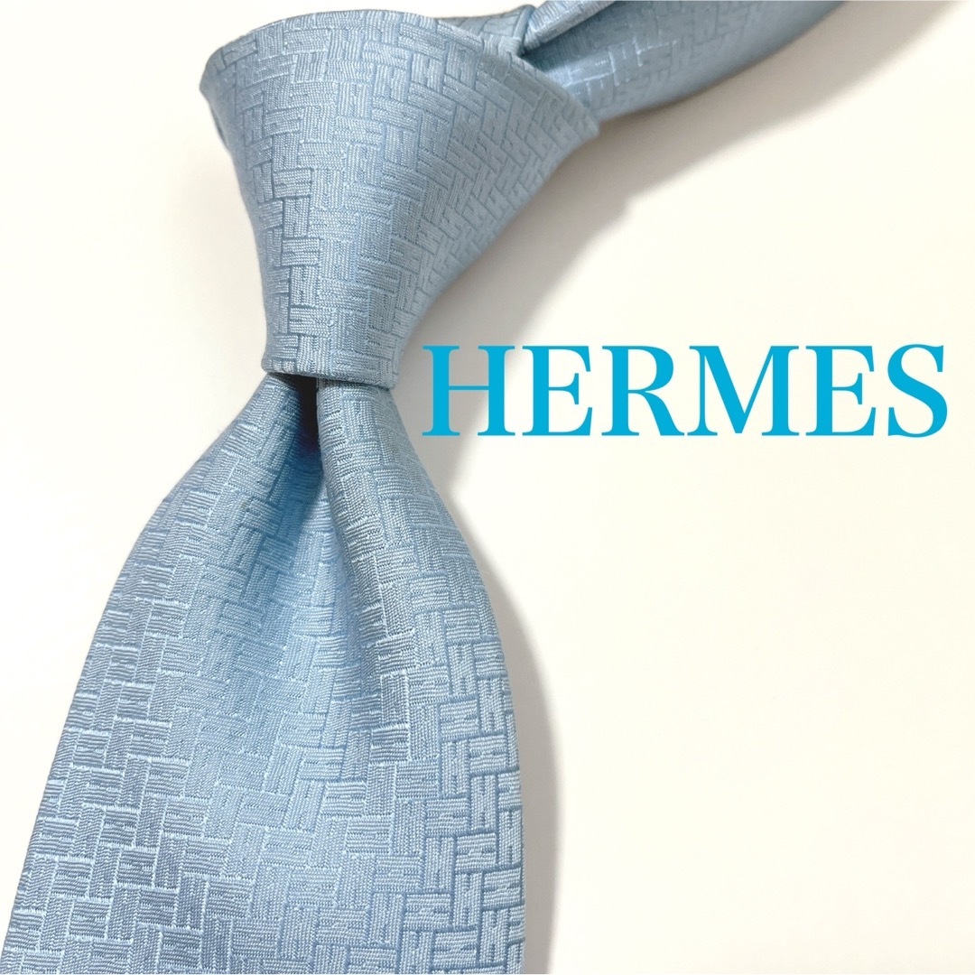 Hermes(エルメス)の美品 エルメス ネクタイ ハイブランド H柄 ファソネ 光沢 ジャガード織り メンズのファッション小物(ネクタイ)の商品写真