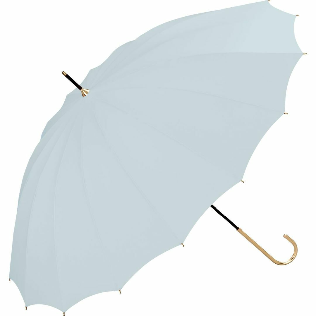 【色: ブルーグレー】【2024】Wpc. 雨傘 長傘 16本骨ソリッド ブルー レディースのファッション小物(その他)の商品写真