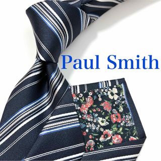 ポールスミス(Paul Smith)の美品 現行タグ ポールスミス ネクタイ ハイブランド レジメンタル ストライプ柄(ネクタイ)