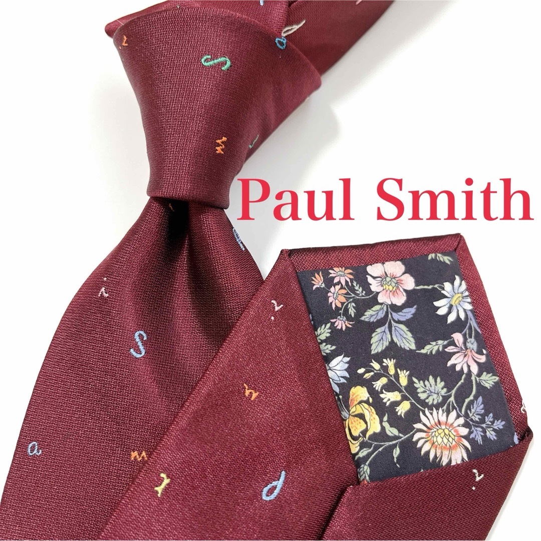 Paul Smith(ポールスミス)の美品 現行タグ ポールスミス ネクタイ ハイブランド ロゴグラム 花柄 希少 メンズのファッション小物(ネクタイ)の商品写真