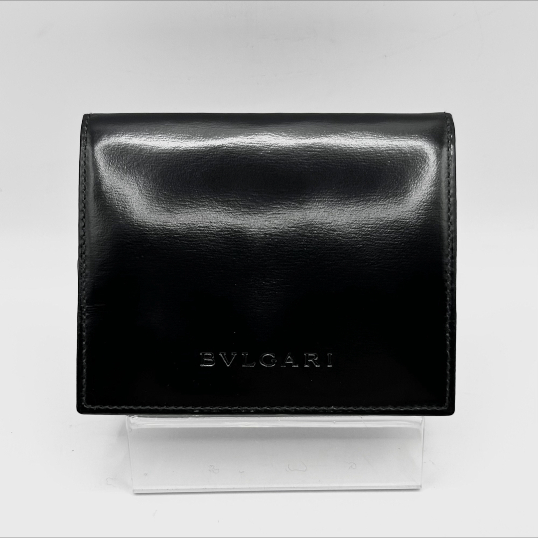 BVLGARI(ブルガリ)の未使用 BVLGARI クラシコ コインケース 小銭入れ ロゴ カーフレザー 黒 メンズのファッション小物(コインケース/小銭入れ)の商品写真