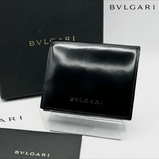 ブルガリ(BVLGARI)の未使用 BVLGARI クラシコ コインケース 小銭入れ ロゴ カーフレザー 黒(コインケース/小銭入れ)
