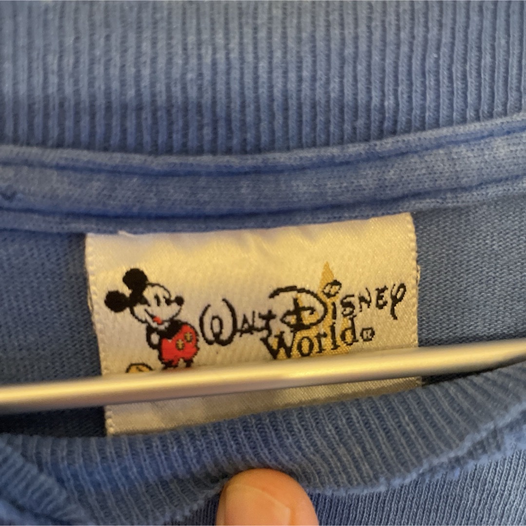 Disney(ディズニー)の《メキシコ製》ディズニー 青　半袖Tシャツ  XLデカロゴ ブルー ss473 メンズのトップス(シャツ)の商品写真