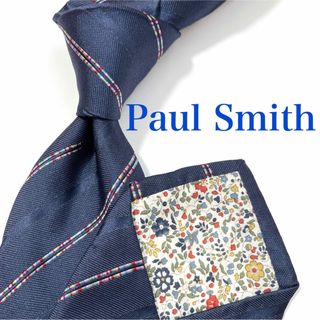 ポールスミス(Paul Smith)の美品 現行タグ ポールスミス ネクタイ ハイブランド マルチカラー ストライプ柄(ネクタイ)