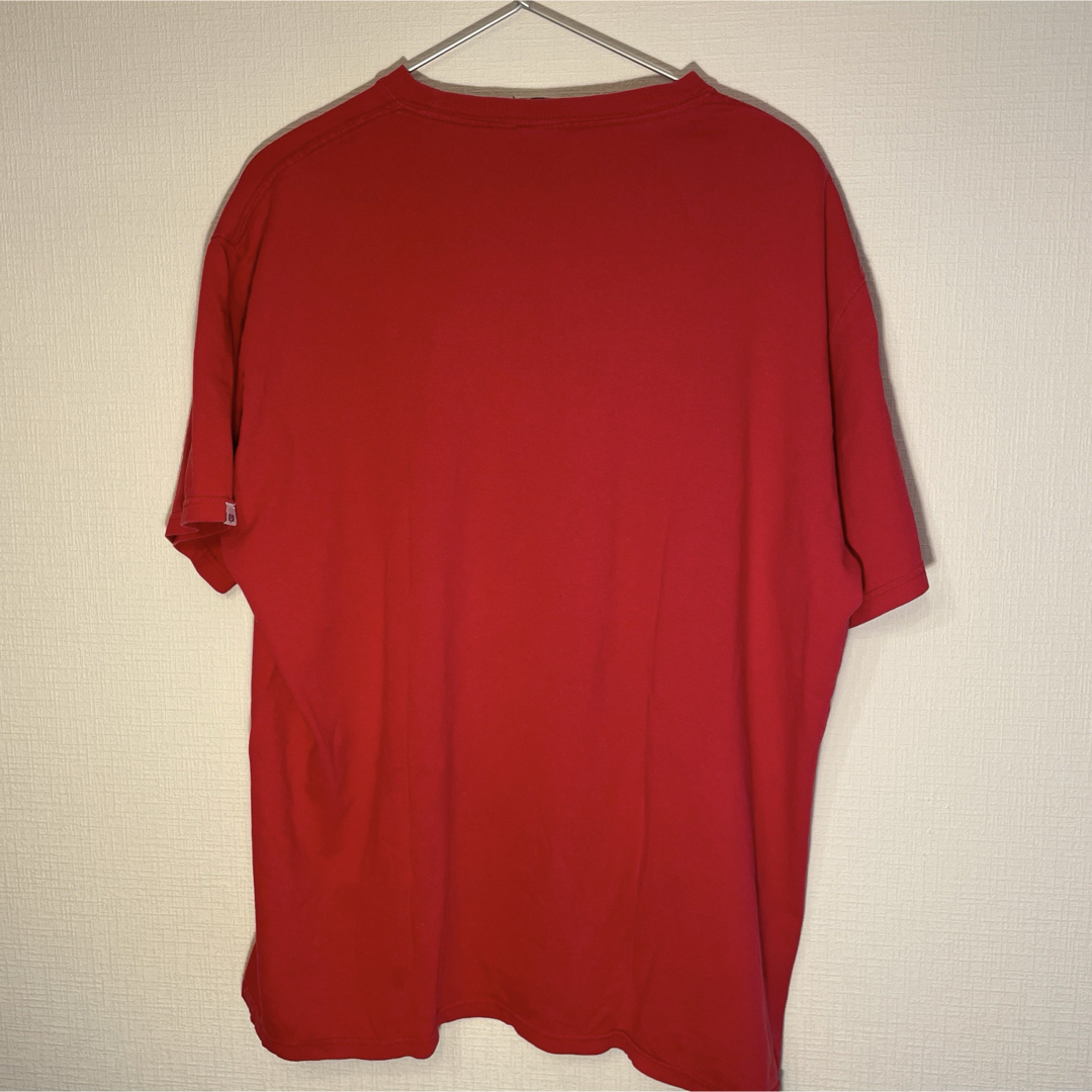 PHATFARM(ファットファーム)の90s PHAT FARM  HIPHOP hoodie B-BOY レッド半袖 メンズのトップス(Tシャツ/カットソー(半袖/袖なし))の商品写真