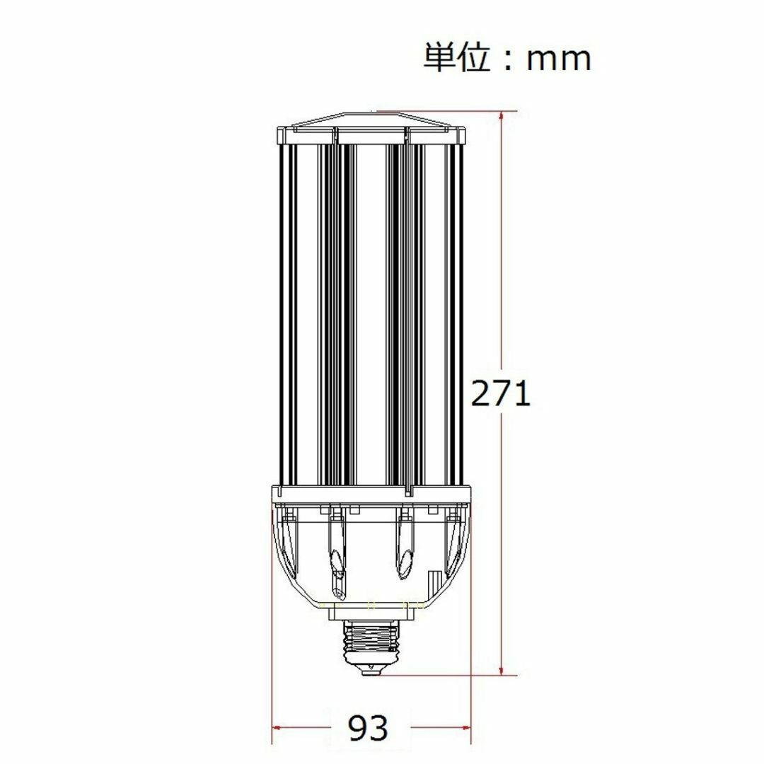 【色:昼光色相当_サイズ:54WE26口金】Fwaytech LEDコーン型電球 インテリア/住まい/日用品のライト/照明/LED(その他)の商品写真