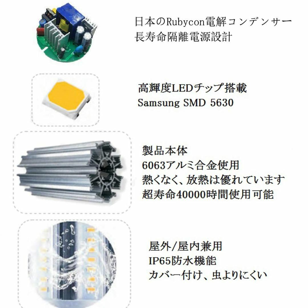 【色:昼光色相当_サイズ:54WE26口金】Fwaytech LEDコーン型電球 インテリア/住まい/日用品のライト/照明/LED(その他)の商品写真