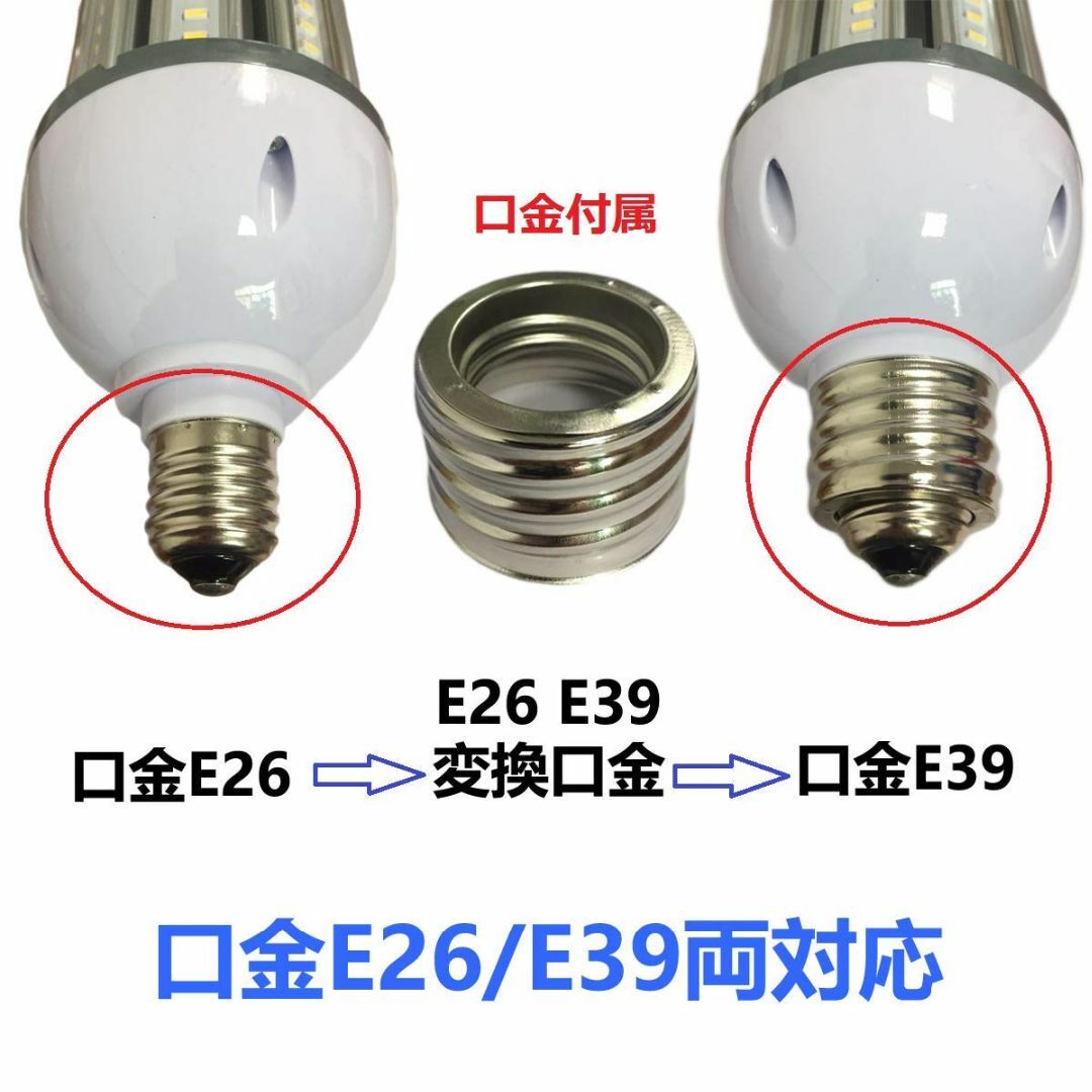 【色:昼光色相当_サイズ:54WE26口金】Fwaytech LEDコーン型電球 インテリア/住まい/日用品のライト/照明/LED(その他)の商品写真