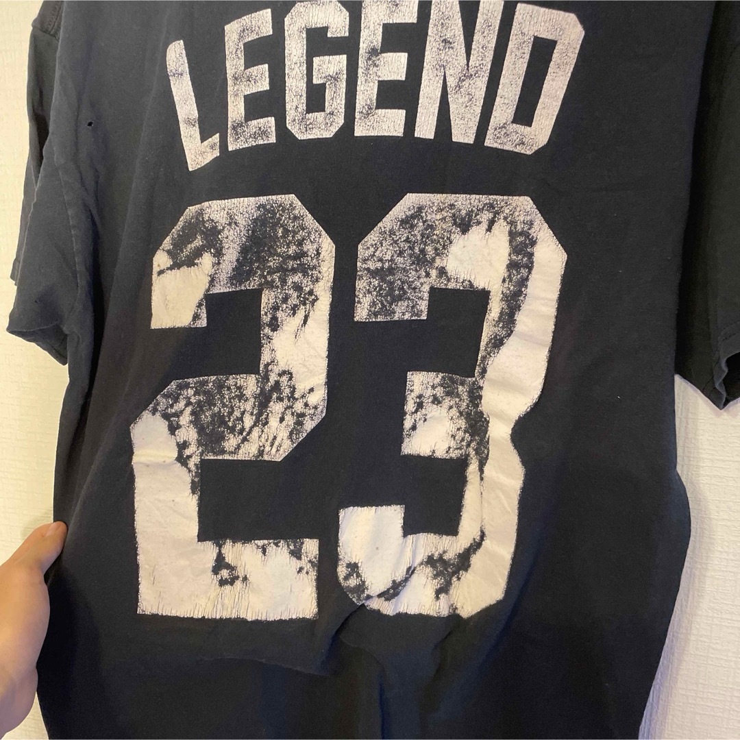 『US古着』legend23  ブラック　半袖Tシャツ　ゲームシャツ　サッカー メンズのトップス(Tシャツ/カットソー(半袖/袖なし))の商品写真