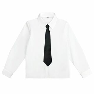 [CC-Princess] シャツ 子供用・白の長袖ワイシャツと黒いネクタイのセ(その他)