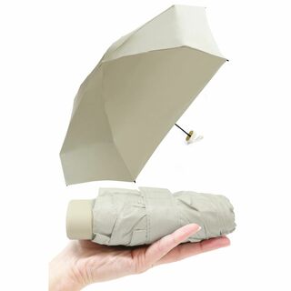 【色: バニラホワイト】日傘 折りたたみ 【超軽量／ UVカット 99.9%】 
