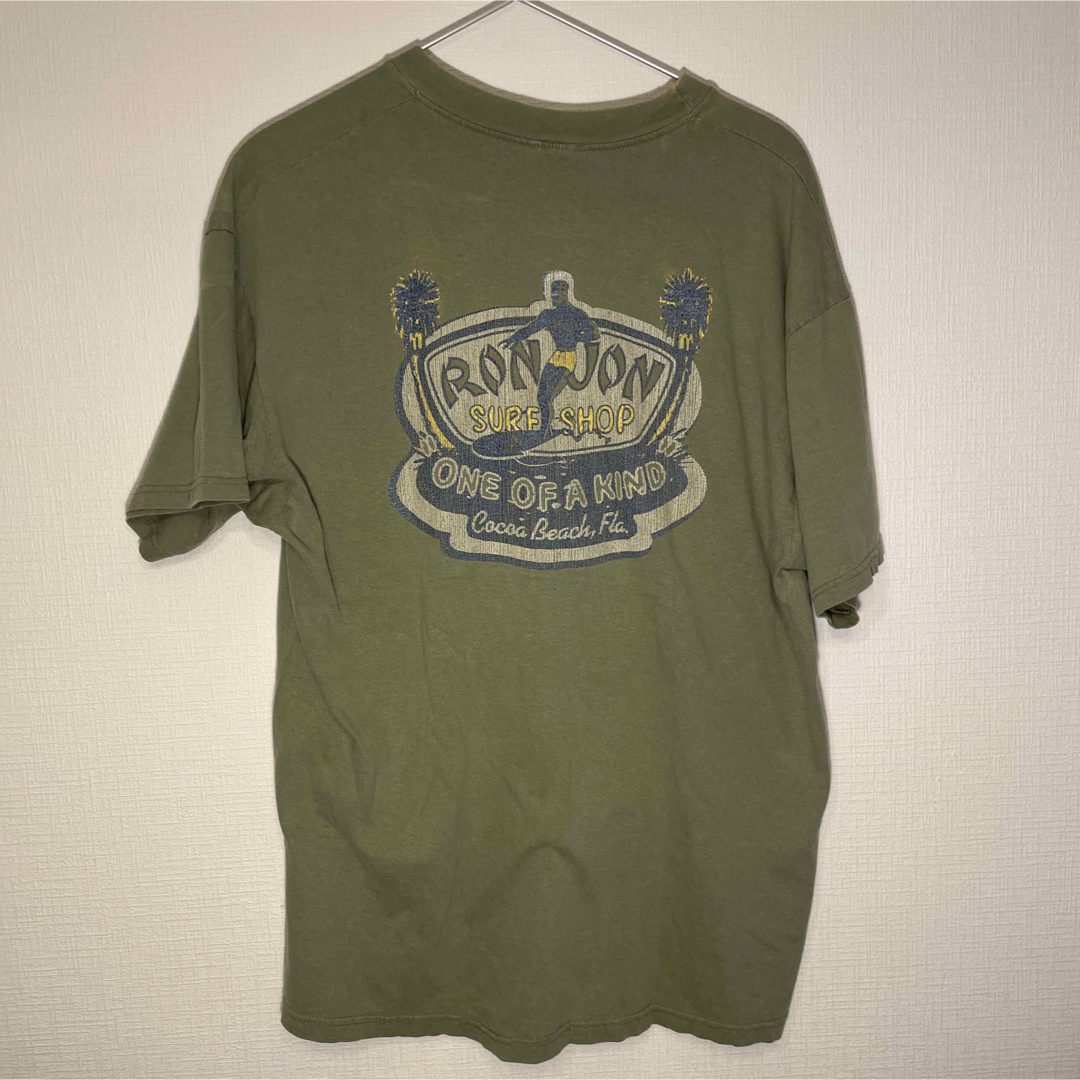 『US古着』RONJON ビンテージ　vintage  半袖Tシャツ　グリーン メンズのトップス(Tシャツ/カットソー(半袖/袖なし))の商品写真