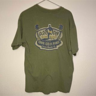 『US古着』RONJON ビンテージ　vintage  半袖Tシャツ　グリーン(Tシャツ/カットソー(半袖/袖なし))