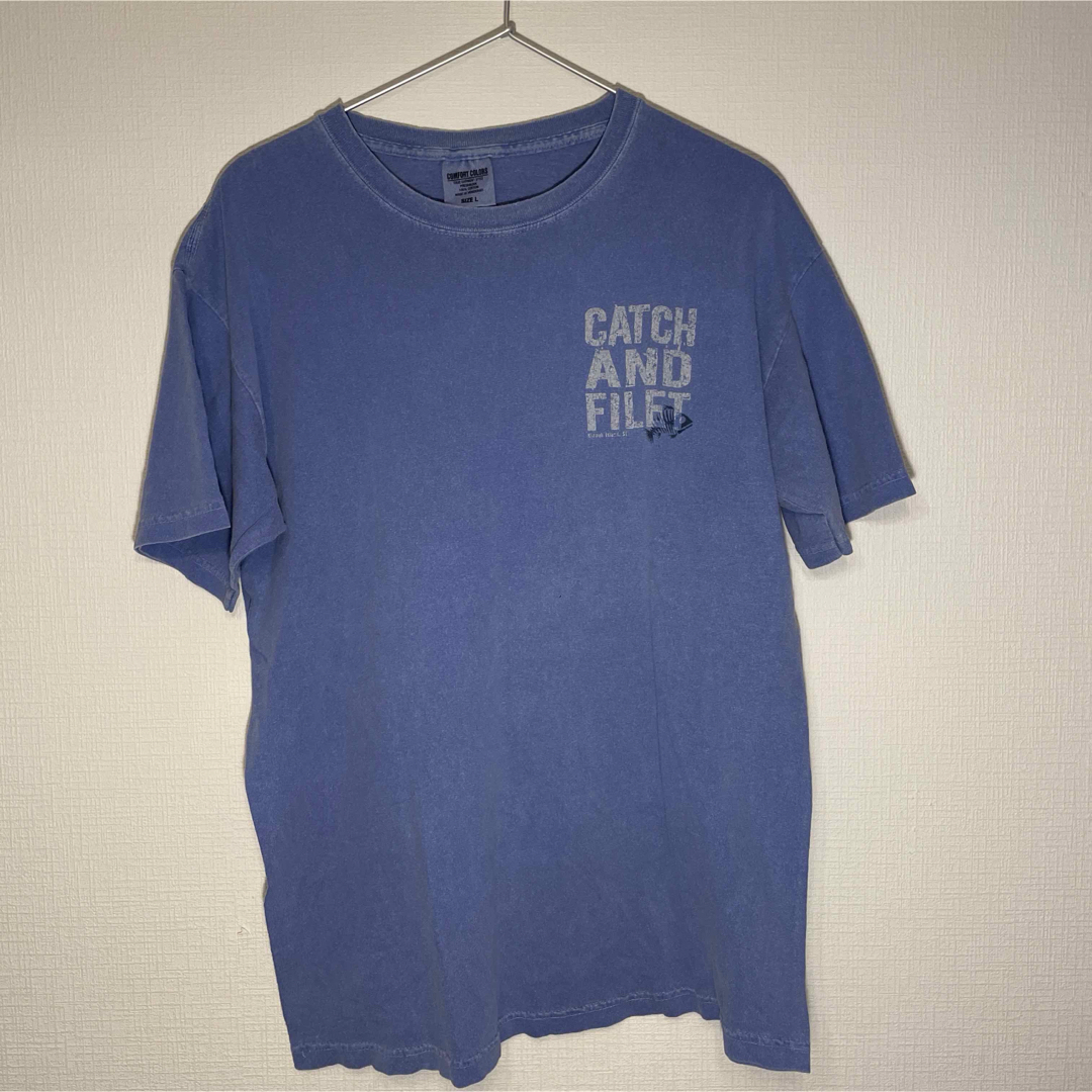 『US古着』vintage ブルー半袖Tシャツ　ダボっと　古着Tシャツ メンズのトップス(Tシャツ/カットソー(半袖/袖なし))の商品写真