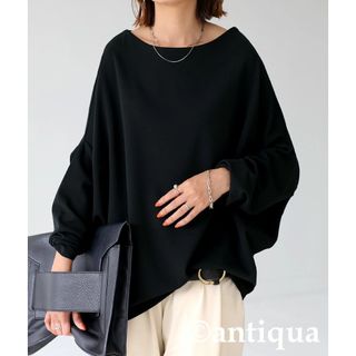 antiqua - antiqua  アンティカ ボートネック ドルマントップス 新品 完売品