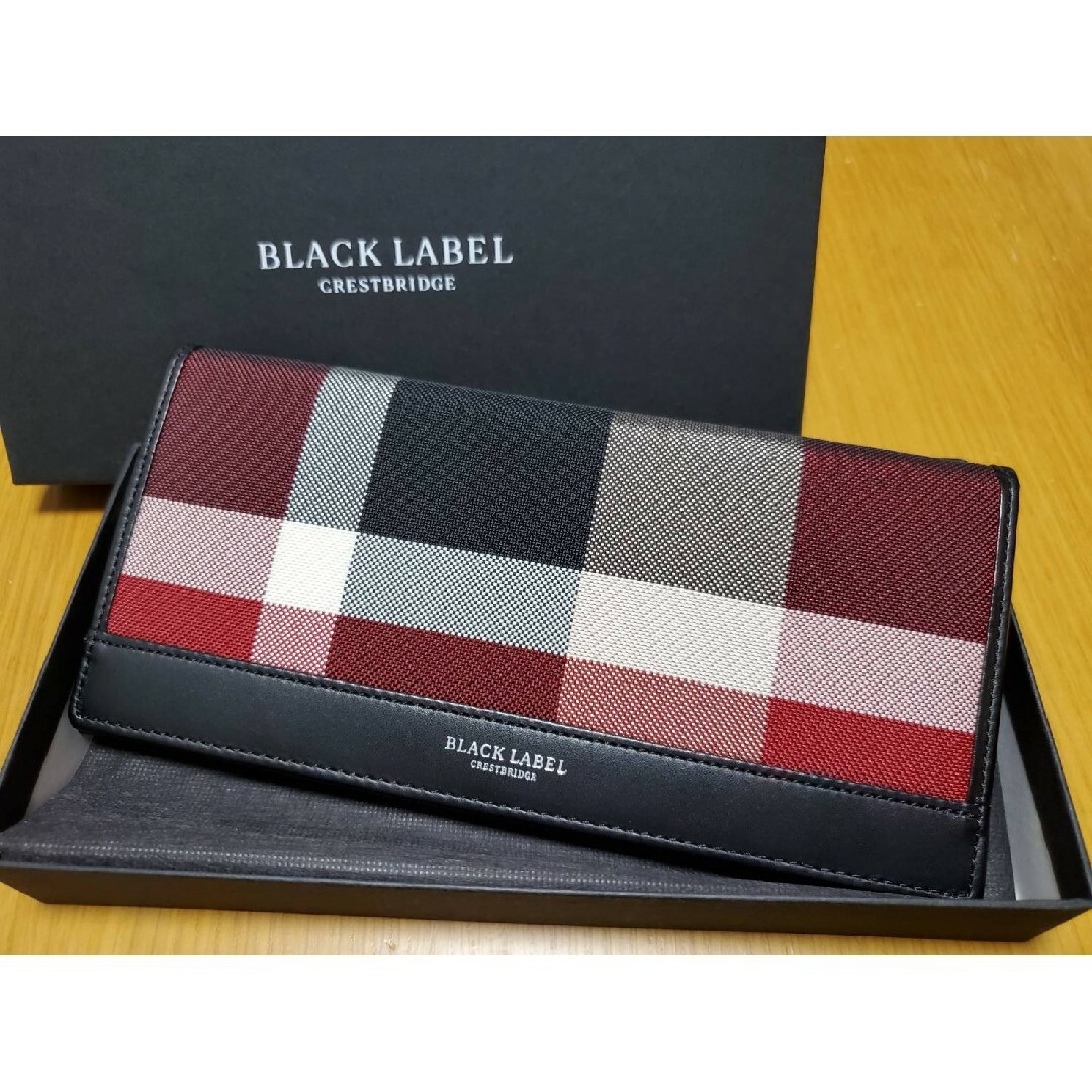 BLACK LABEL CRESTBRIDGE(ブラックレーベルクレストブリッジ)の【新品】ブラックレーベルクレストブリッジ　長財布　ウォレット　レッド　280 メンズのファッション小物(長財布)の商品写真