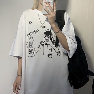 ユニセックス 半袖 Tシャツ L カップル お揃い ホワイト 宇宙飛行士 (Tシャツ(半袖/袖なし))