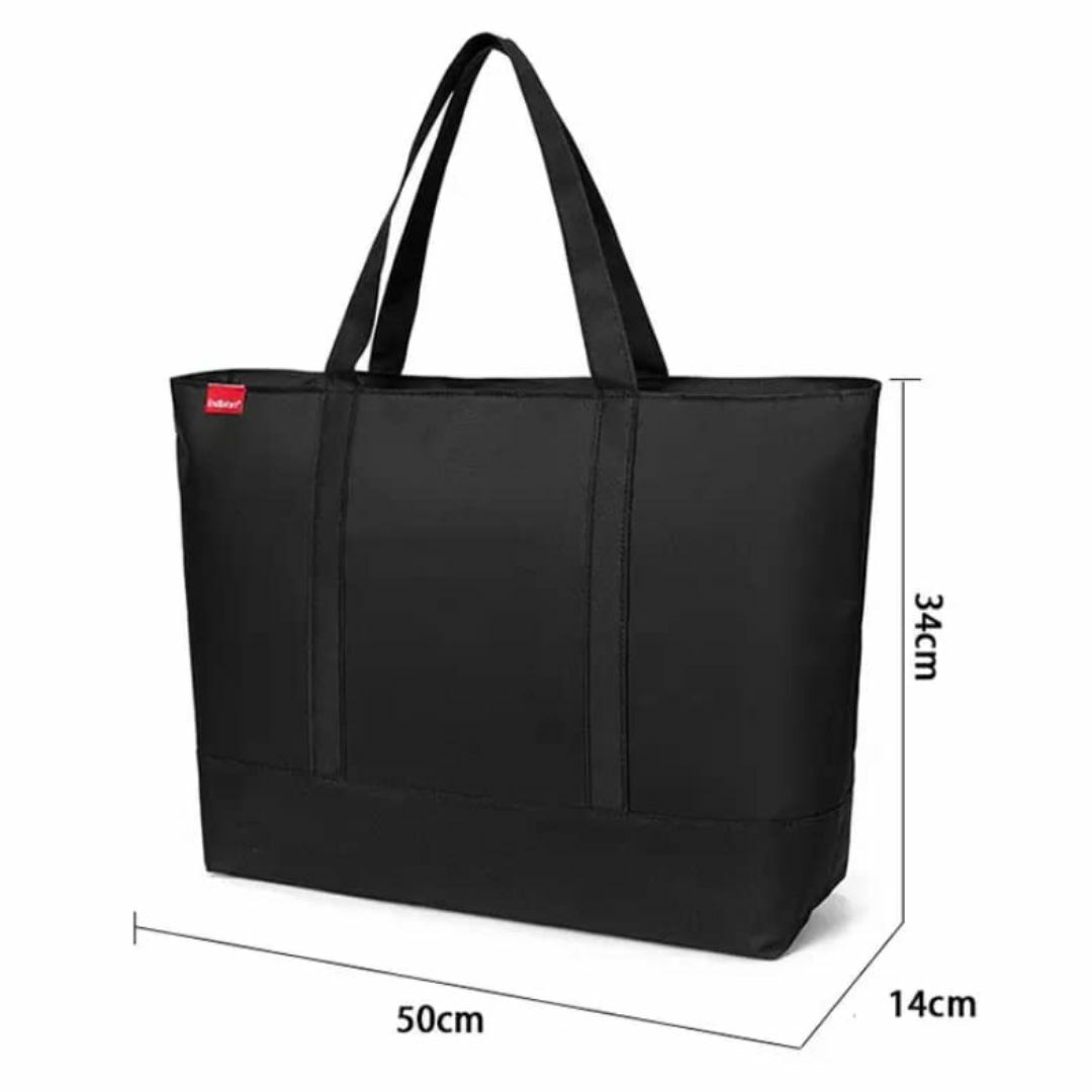【色: ブラック】[alacorta] トートバッグ 大容量 ファスナー付き カ メンズのバッグ(その他)の商品写真