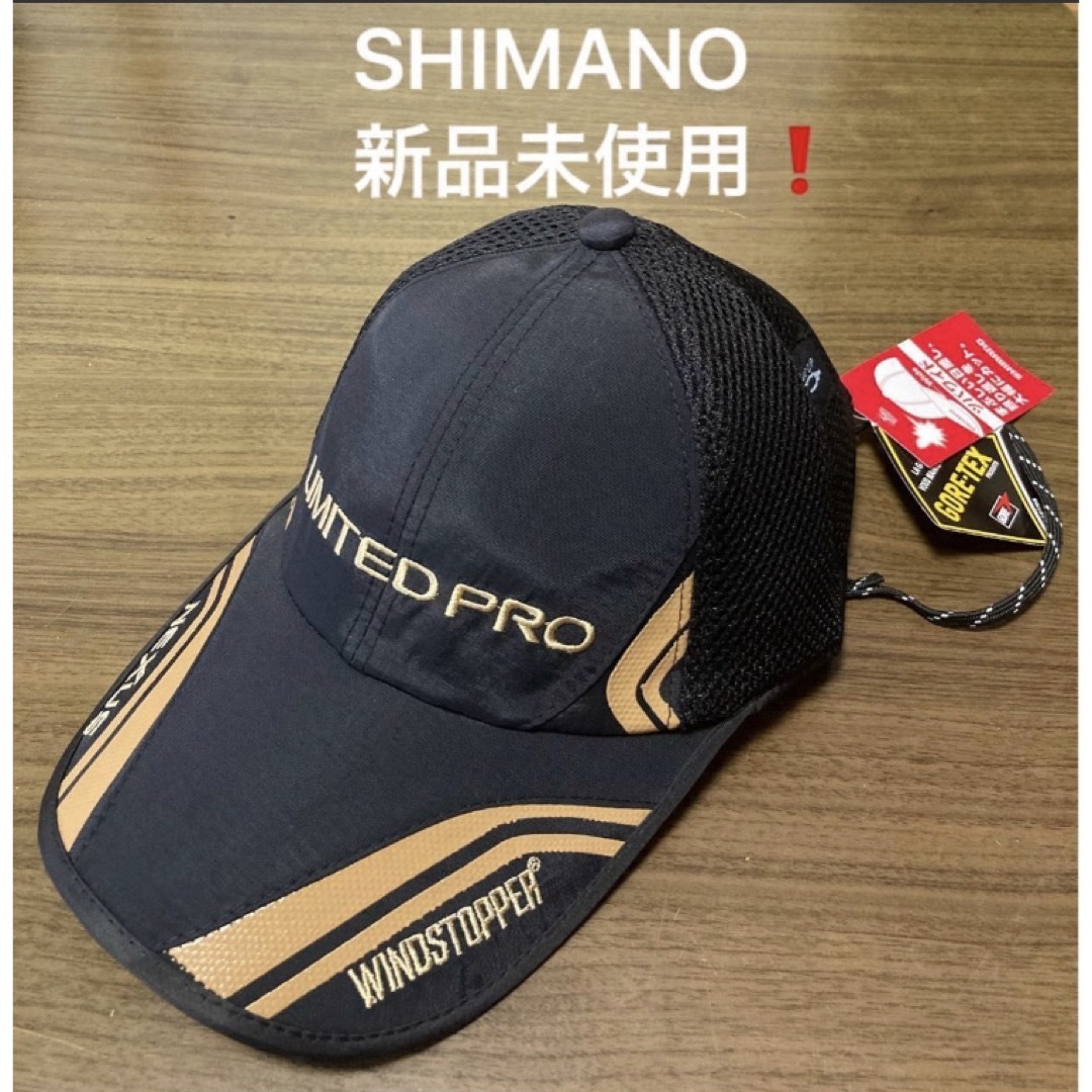 SHIMANO(シマノ)のシマノフィッシングキャップハーフメッシュWINDSTOPPERブラック新品未使用 スポーツ/アウトドアのフィッシング(ウエア)の商品写真