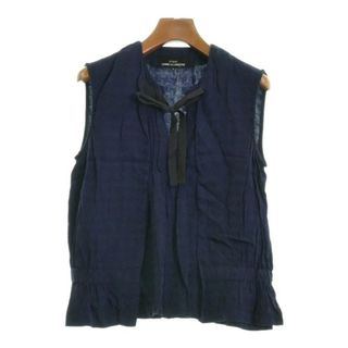 トリココムデギャルソン(tricot COMME des GARCONS)のtricot COMME des GARCONS ベスト M 紺(総柄) 【古着】【中古】(ベスト/ジレ)