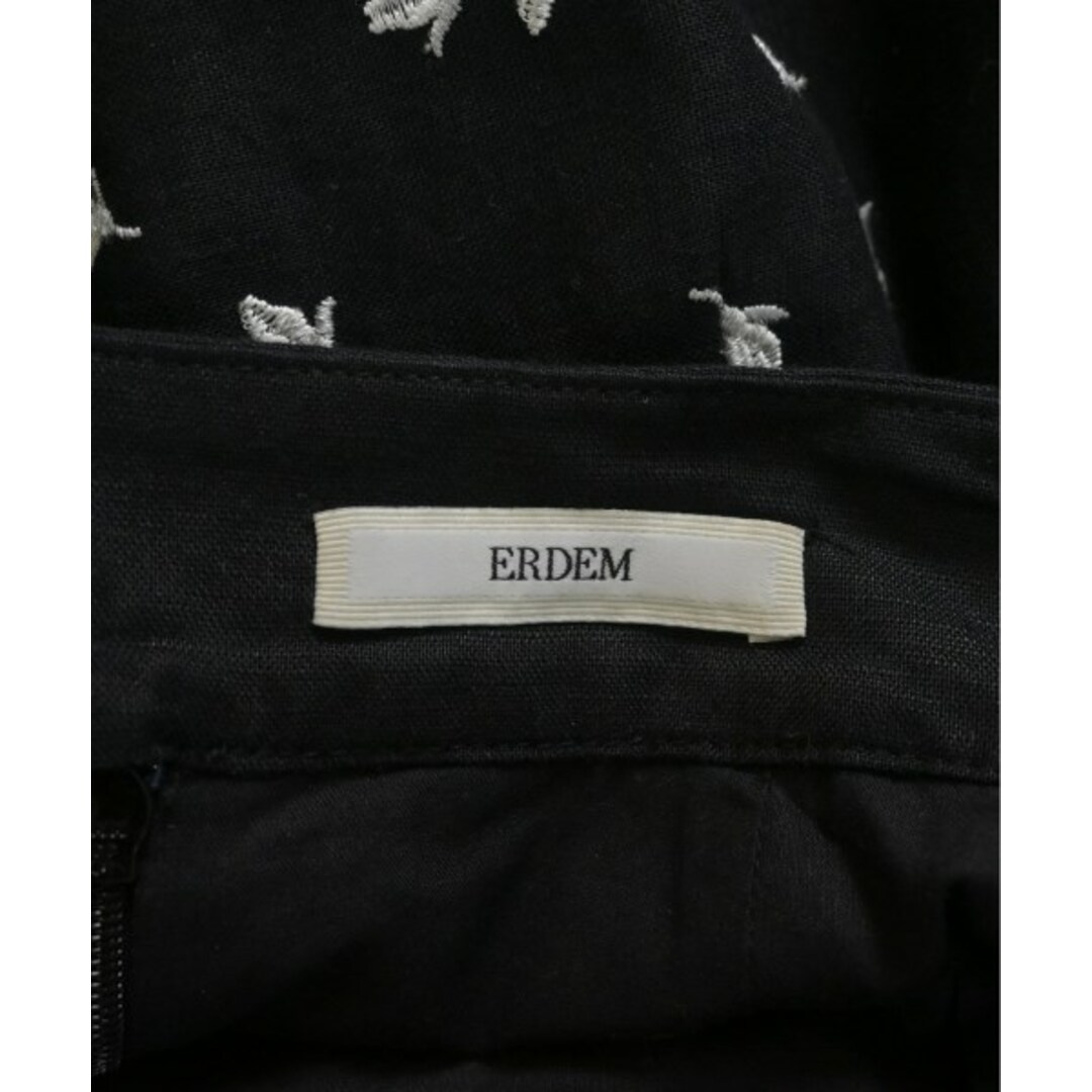 Erdem(アーデム)のErdem アーデム ロング・マキシ丈スカート 42(M位) 黒x白(花柄) 【古着】【中古】 レディースのスカート(ロングスカート)の商品写真
