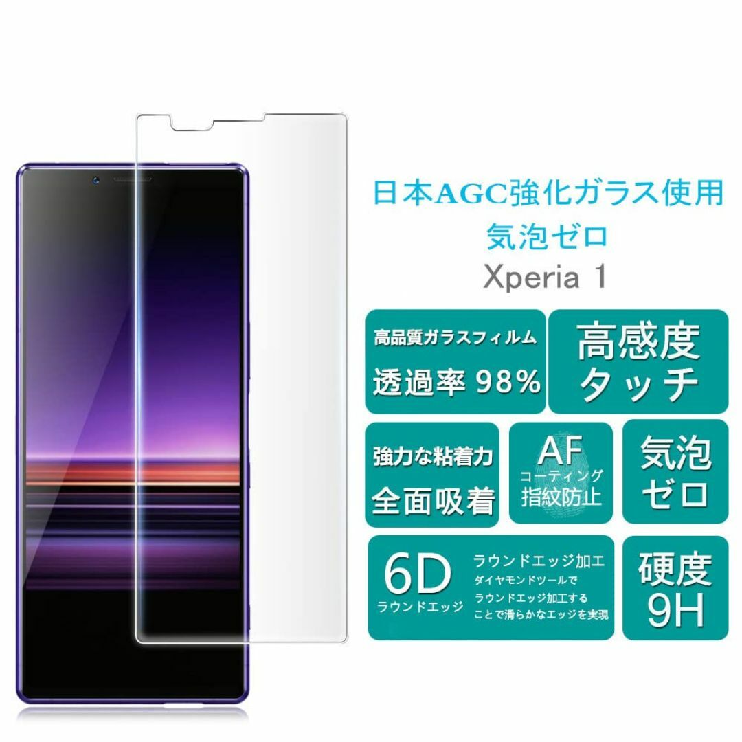 【色:ブルーライト(透明)-1枚セット_サイズ:Xperia 1 Ⅱ】Xperi スマホ/家電/カメラのスマホアクセサリー(その他)の商品写真