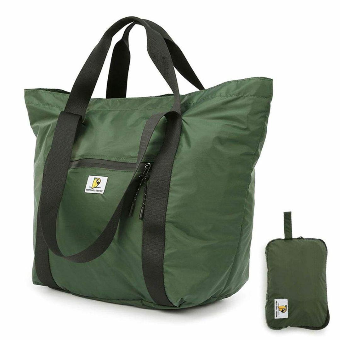 【色: グリーン】折りたたみバッグ 全面防水 3WAY キャリーバッグ ボストン メンズのバッグ(その他)の商品写真
