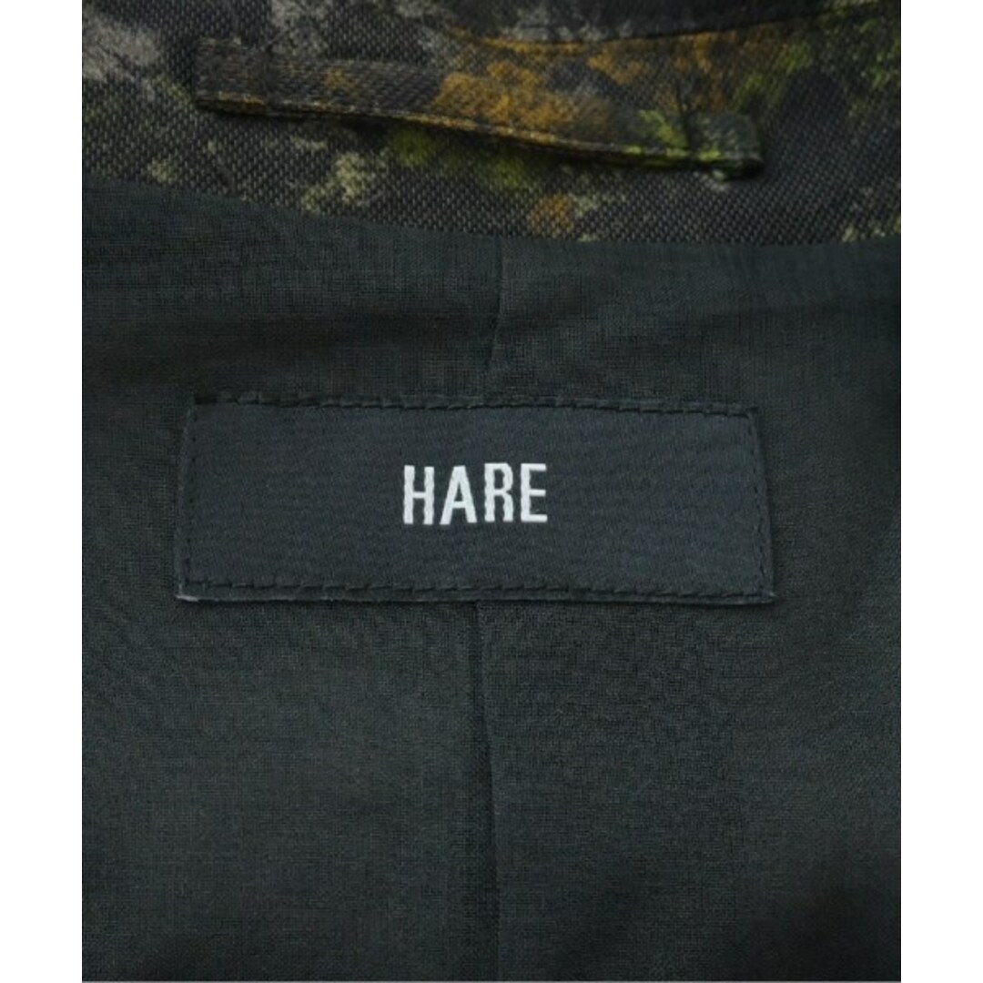 HARE(ハレ)のHARE ハレ カジュアルジャケット F 黒xカーキx茶等(総柄) 【古着】【中古】 メンズのジャケット/アウター(テーラードジャケット)の商品写真