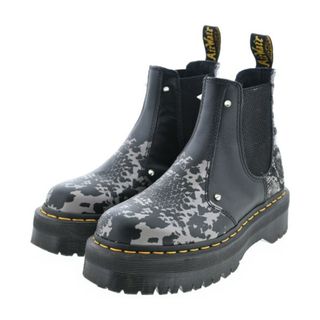 ドクターマーチン(Dr.Martens)のDr.Martens ブーツ UK4(22.5cm位) グレーx黒(総柄) 【古着】【中古】(ブーツ)