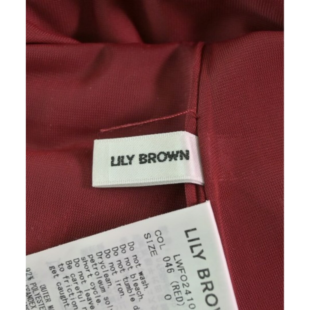 Lily Brown(リリーブラウン)のLILY BROWN リリーブラウン ワンピース 0(S位) 赤x白 【古着】【中古】 レディースのワンピース(ひざ丈ワンピース)の商品写真