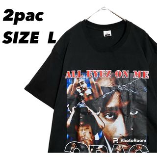 Tシャツ ツーパックヒップホップTシャツ トゥーパック　2PAC Tシャツ L(Tシャツ/カットソー(半袖/袖なし))