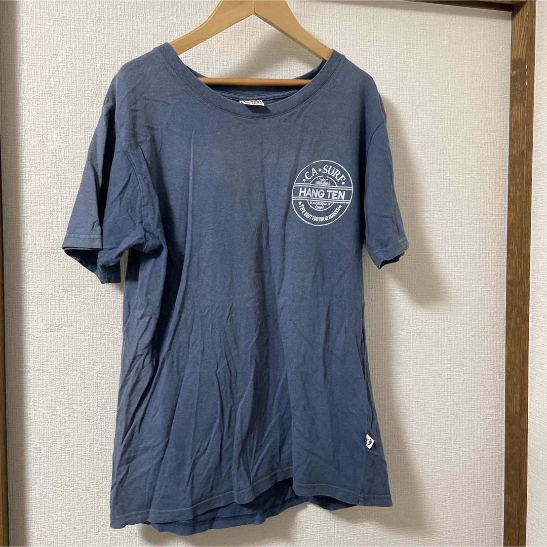 HANG TEN(ハンテン)のHANG TEN  バックプリント  Tシャツ  Mサイズ  ブルー青 レディースのトップス(Tシャツ(半袖/袖なし))の商品写真