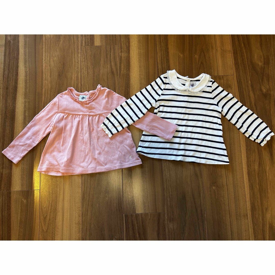 PETIT BATEAU(プチバトー)のプチバトーカットソー　2点セット キッズ/ベビー/マタニティのベビー服(~85cm)(シャツ/カットソー)の商品写真