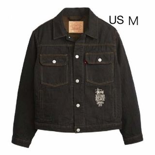 リーバイス(Levi's)のステューシー x リーバイス クリスピー リンス トラッカー ブラック/ブラウン(Gジャン/デニムジャケット)