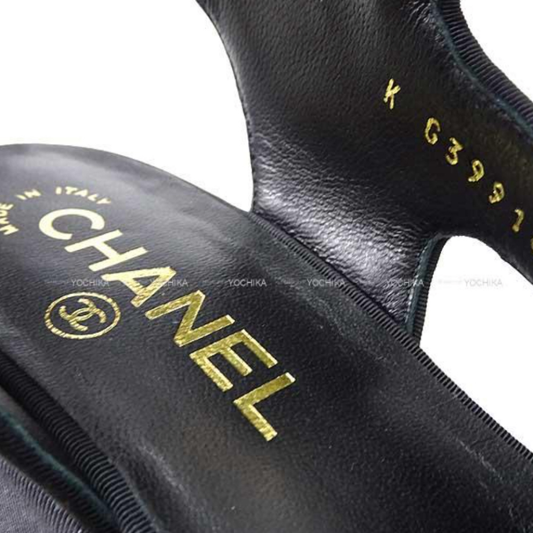 CHANEL - CHANEL キラキラCCマーク ウェッジソール サンダル CHANEL - CHANEL キラキラCCマーク ウェッジソール サンダル