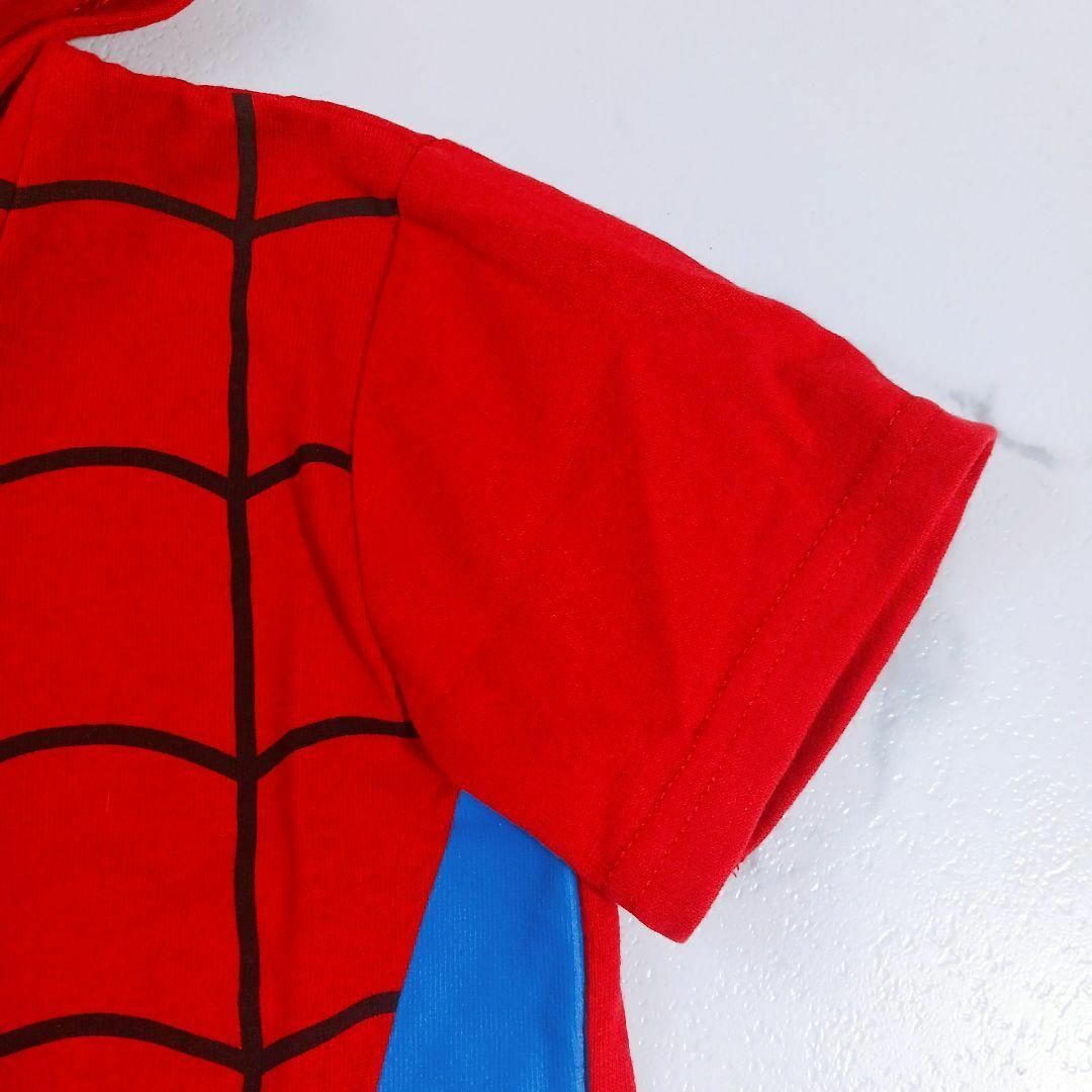 新品 スパイダーマン なりきり Tシャツ パーカー 半袖 120 男の子 キッズ/ベビー/マタニティのキッズ服男の子用(90cm~)(Tシャツ/カットソー)の商品写真