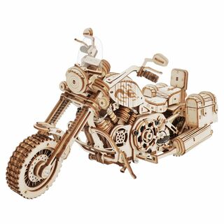 【色:オートバイ】Robotime 立体パズル 木製パズル バイク クラフト プ(その他)