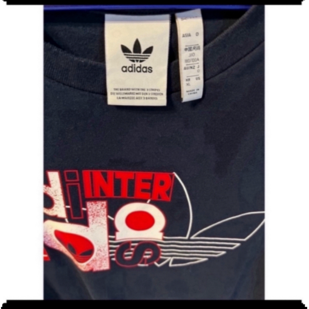 adidas(アディダス)のadidas Tシャツ 胸ロゴ  XL レディースのトップス(Tシャツ(半袖/袖なし))の商品写真