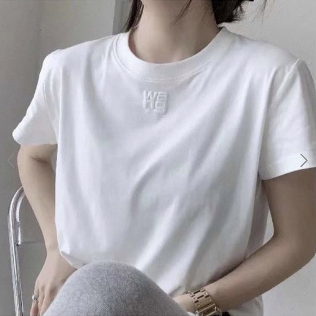 Alexander Wang(アレキサンダーワン)のALEXANDER WANG アレキサンダーワン ロゴ 半袖 Tシャツ Tee レディースのトップス(Tシャツ(半袖/袖なし))の商品写真