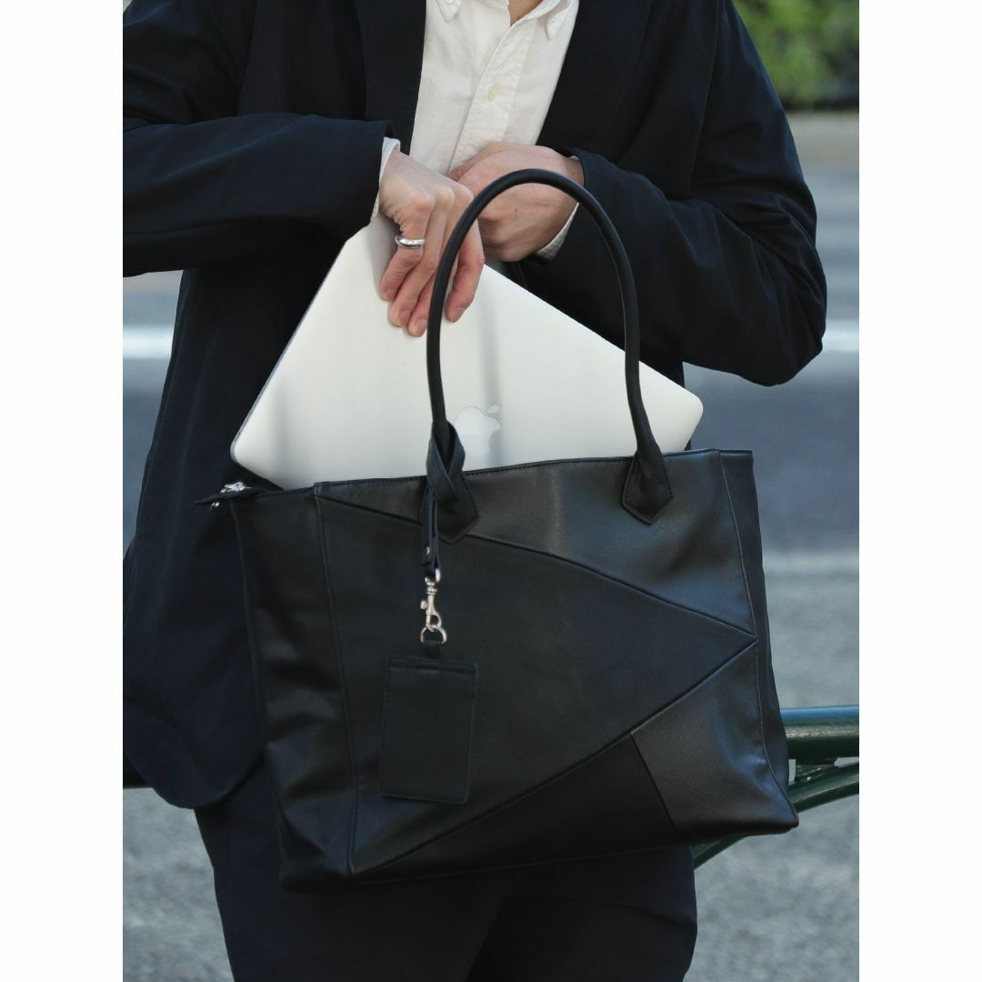 【色: ブラック】[ビームスハート] キャンパス・バッグ パッチワーク トートバ メンズのバッグ(その他)の商品写真